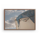 Photoboard (gerahmt) | Hamburg Rettungsboot Detail Wandbild - ruhig und zeitlos