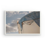 Photoboard (gerahmt) | Hamburg Rettungsboot Detail Wandbild - ruhig und zeitlos