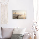 Photoboard / Hartschaum | Hamburg Elbufer Panorama Wandbild - ruhig und zeitlos