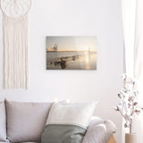 Acrylglas | Hamburg Elbufer Panorama Wandbild - ruhig und zeitlos