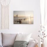 Acrylglas | Hamburg Elbufer Panorama Wandbild - ruhig und zeitlos