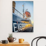 Alu Dibond (matt) | Hamburg Eisbrecher Hafen Wandbild - ruhig und zeitlos