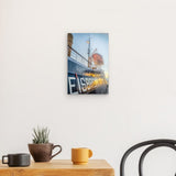 Acrylglas auf Alu-Dibond | Hamburg Eisbrecher Hafen Wandbild - ruhig und zeitlos