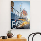 Acrylglas auf Alu-Dibond | Hamburg Eisbrecher Hafen Wandbild - ruhig und zeitlos