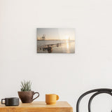 Acrylglas | Hamburg Elbufer Panorama Wandbild - ruhig und zeitlos
