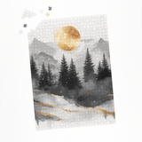 Puzzle | Morgendämmerung in Gold und Grau