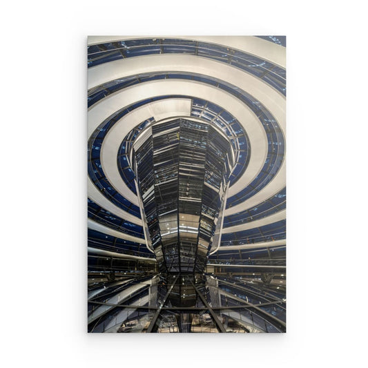 Leuchtturm der Demokratie: Die Reichstagskuppel im nächtlichen Licht (Alu-Dibond matt)